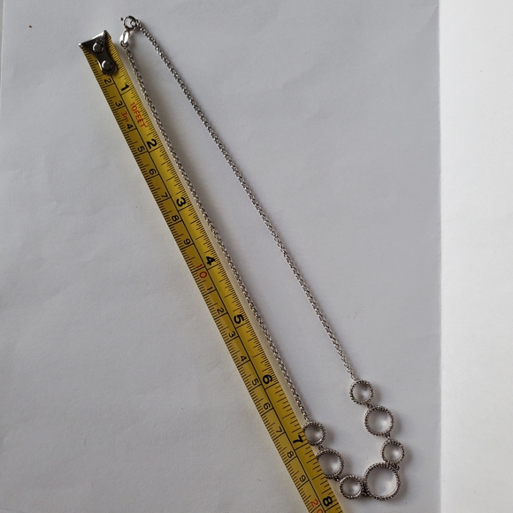 Diamond and silver statement necklace - Picture 4 of 4